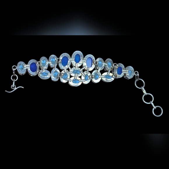 ❄️Gemstone Bracelet, Enchanting Fire Opal Silver Bracelet, Bohemian Bracelet - Picture 5 of 5